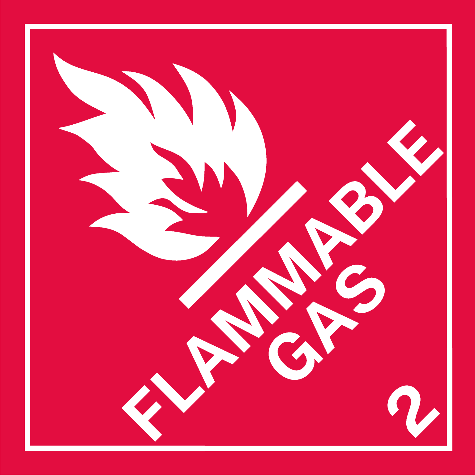 Dangerous Goods Label - Class 2.1 Black | Tegral