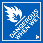 Dangerous Goods Label – Class 4.3 White