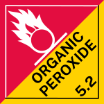 Dangerous Goods Label – Class 5.2 White